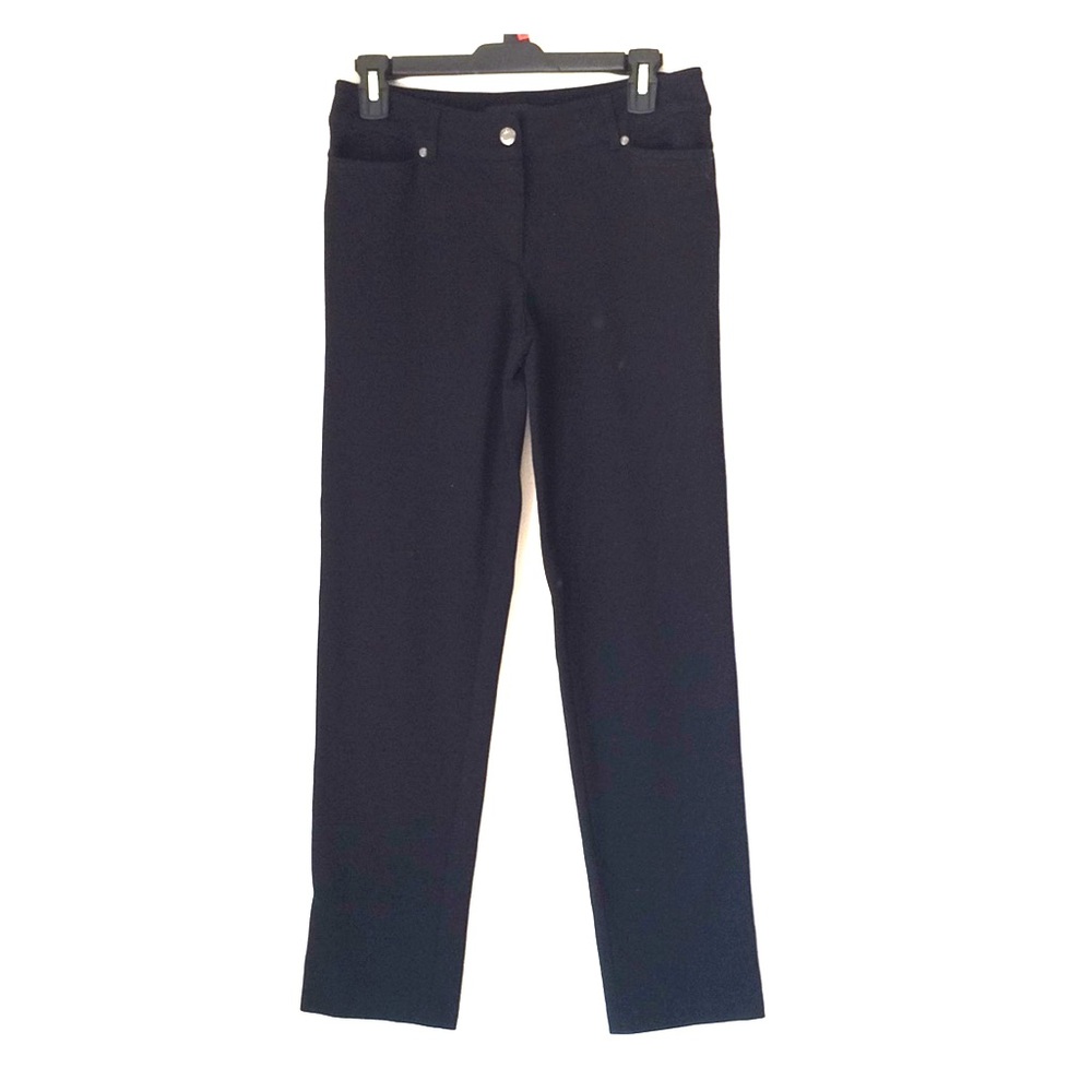 Talbots | Black Ponte Knit Slim Leg Pull On Pants Jeggings Size 2